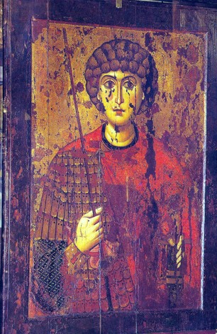 Святой Георгий. Икона XII века